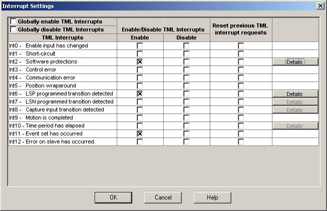 interruptsettingsoncontroller